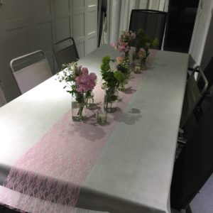 bloemen roels zaal decoratie tafeldecoratie